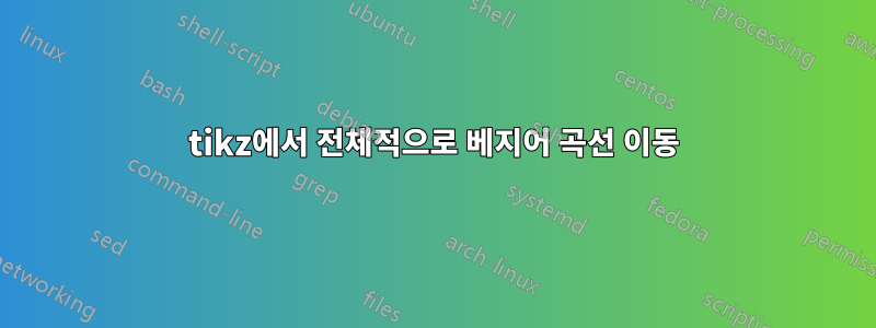 tikz에서 전체적으로 베지어 곡선 이동
