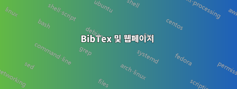 BibTex 및 웹페이지