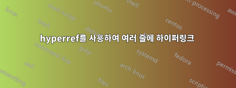 hyperref를 사용하여 여러 줄에 하이퍼링크