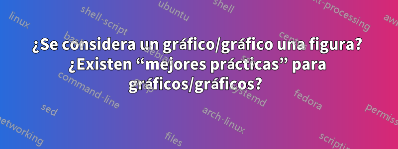 ¿Se considera un gráfico/gráfico una figura? ¿Existen “mejores prácticas” para gráficos/gráficos? 