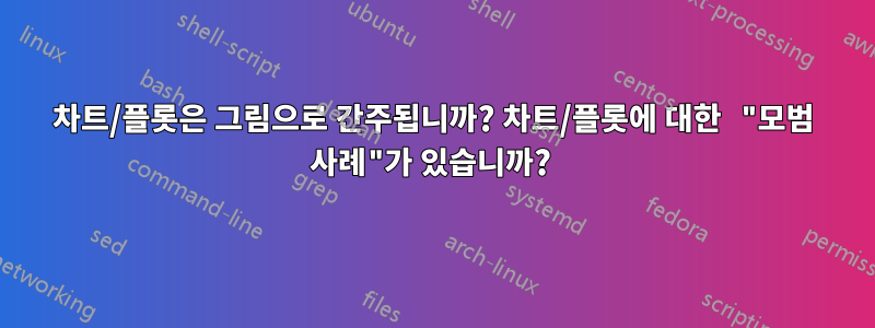 차트/플롯은 그림으로 간주됩니까? 차트/플롯에 대한 "모범 사례"가 있습니까? 