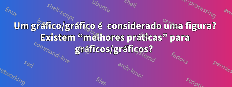 Um gráfico/gráfico é considerado uma figura? Existem “melhores práticas” para gráficos/gráficos? 