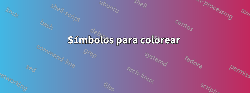 Símbolos para colorear