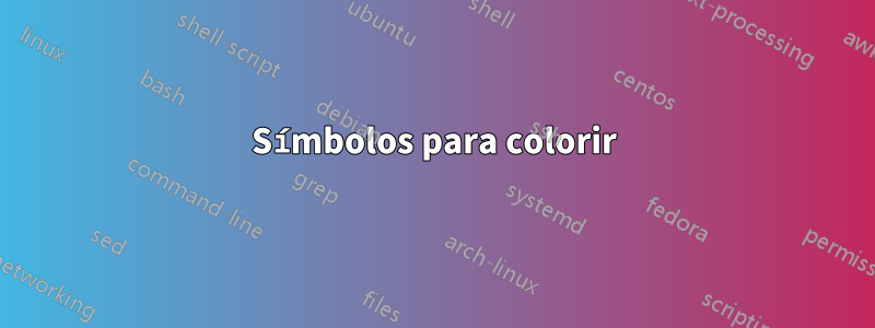 Símbolos para colorir