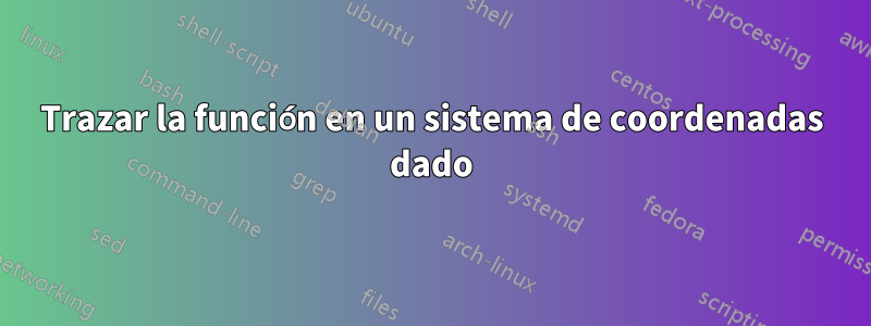 Trazar la función en un sistema de coordenadas dado