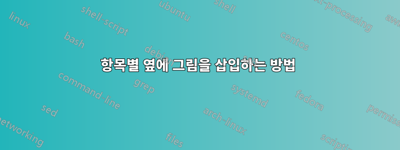 항목별 옆에 그림을 삽입하는 방법