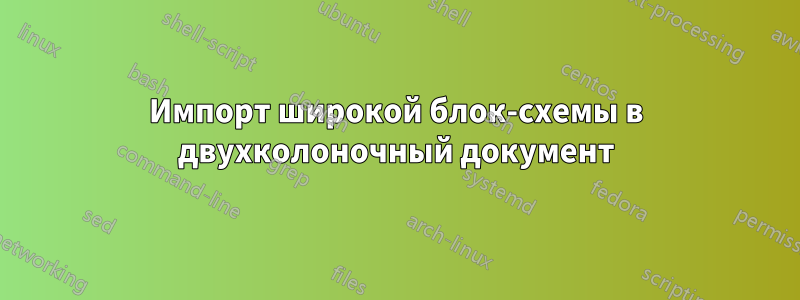 Импорт широкой блок-схемы в двухколоночный документ