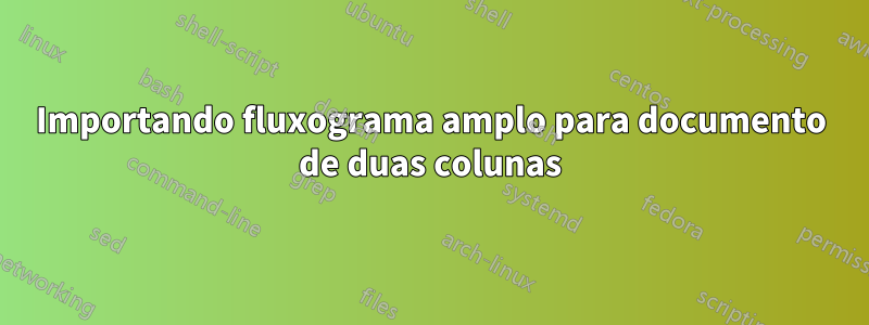 Importando fluxograma amplo para documento de duas colunas