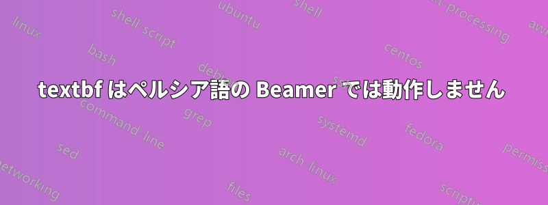 textbf はペルシア語の Beamer では動作しません