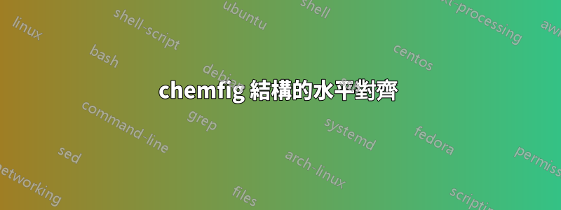 chemfig 結構的水平對齊