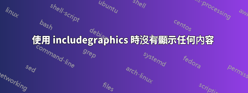 使用 includegraphics 時沒有顯示任何內容