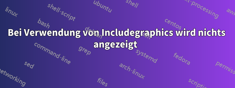 Bei Verwendung von Includegraphics wird nichts angezeigt 