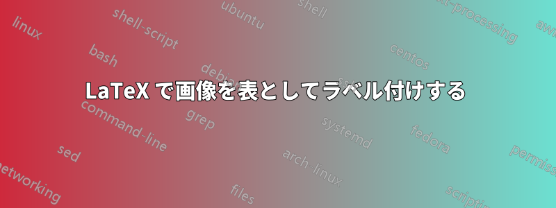 LaTeX で画像を表としてラベル付けする