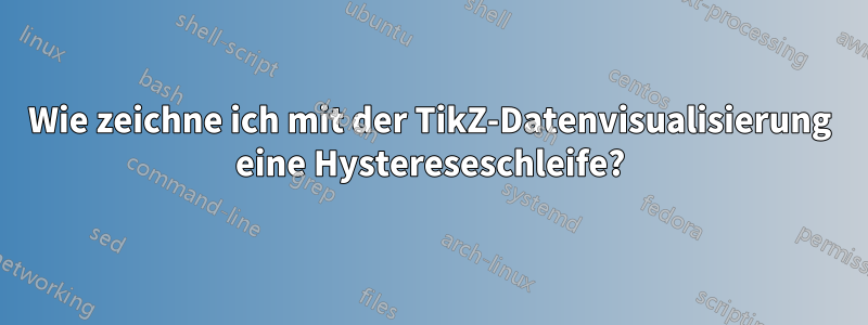 Wie zeichne ich mit der TikZ-Datenvisualisierung eine Hystereseschleife?