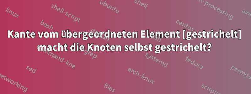 Kante vom übergeordneten Element [gestrichelt] macht die Knoten selbst gestrichelt?