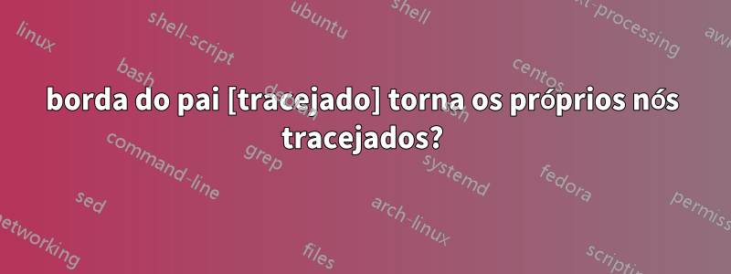 borda do pai [tracejado] torna os próprios nós tracejados?