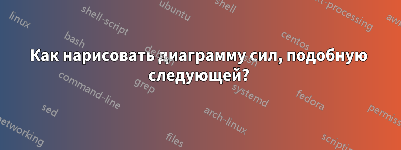 Как нарисовать диаграмму сил, подобную следующей?