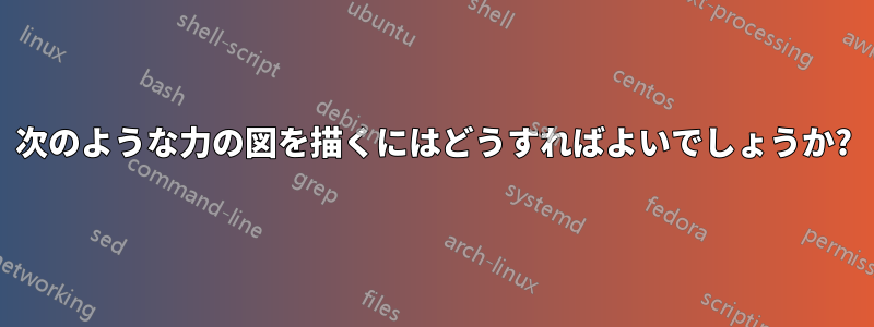 次のような力の図を描くにはどうすればよいでしょうか?