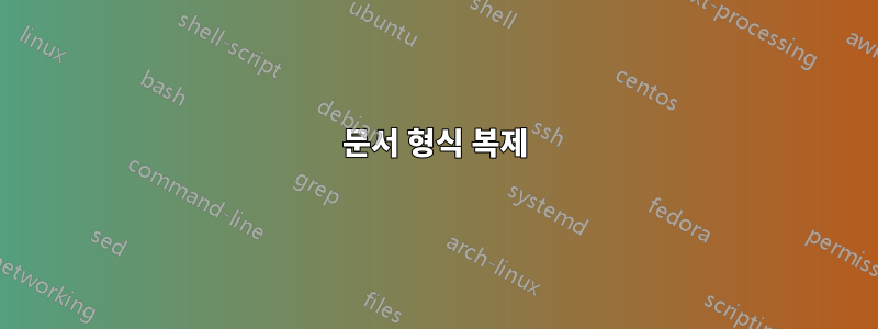 문서 형식 복제