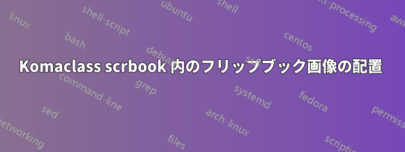 Komaclass scrbook 内のフリップブック画像の配置