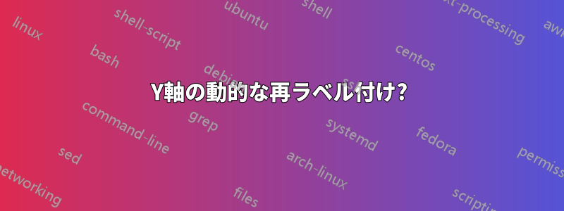 Y軸の動的な再ラベル付け?