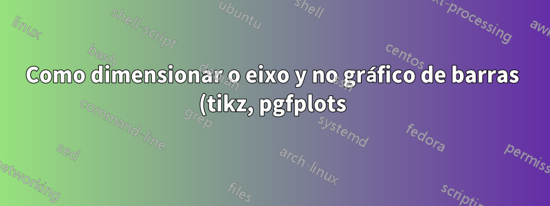 Como dimensionar o eixo y no gráfico de barras (tikz, pgfplots)?