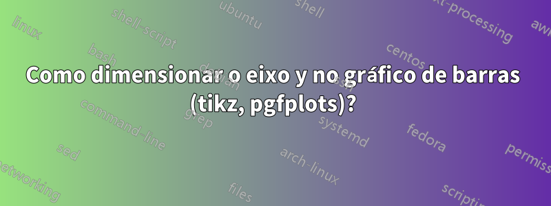 Como dimensionar o eixo y no gráfico de barras (tikz, pgfplots)?