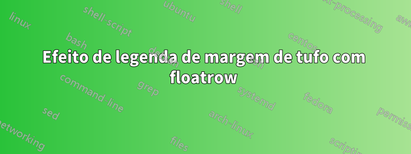 Efeito de legenda de margem de tufo com floatrow