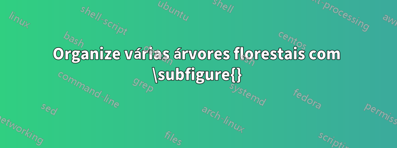 Organize várias árvores florestais com \subfigure{}