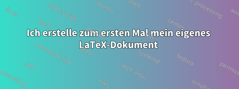 Ich erstelle zum ersten Mal mein eigenes LaTeX-Dokument