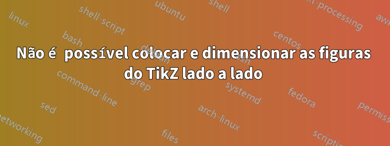 Não é possível colocar e dimensionar as figuras do TikZ lado a lado