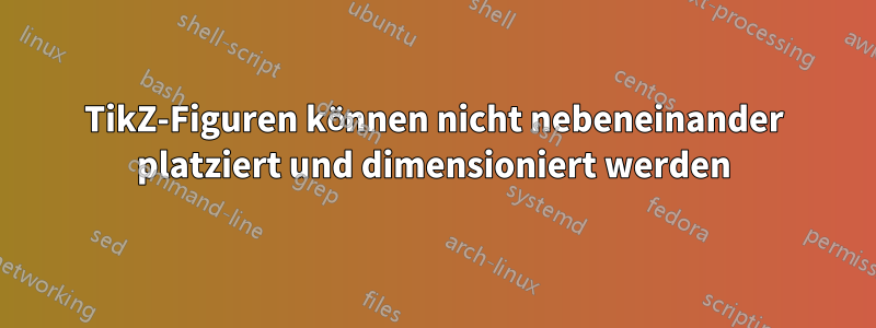 TikZ-Figuren können nicht nebeneinander platziert und dimensioniert werden