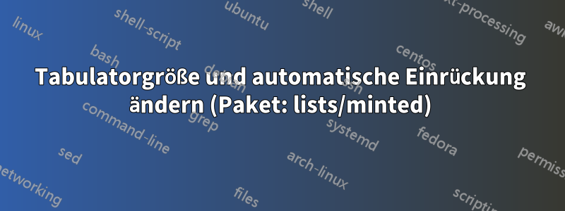 Tabulatorgröße und automatische Einrückung ändern (Paket: lists/minted)