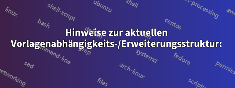 Hinweise zur aktuellen Vorlagenabhängigkeits-/Erweiterungsstruktur: