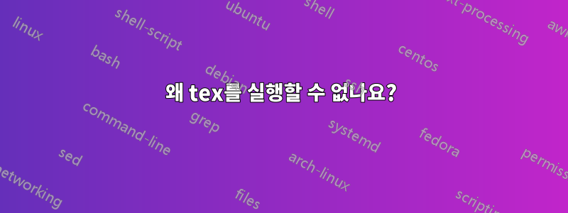 왜 tex를 실행할 수 없나요?