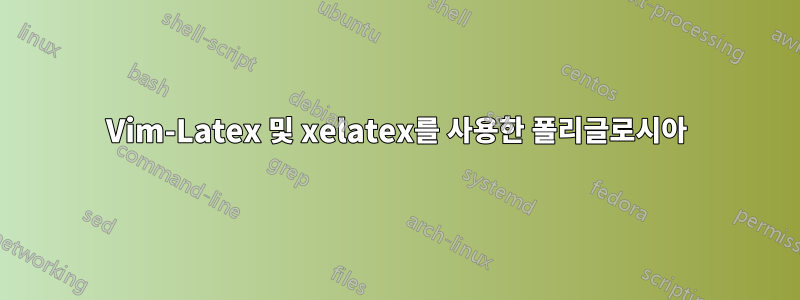 Vim-Latex 및 xelatex를 사용한 폴리글로시아