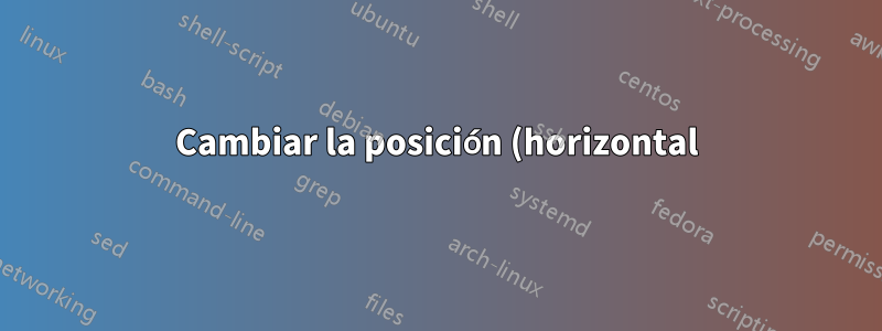 Cambiar la posición (horizontal) de la minipágina