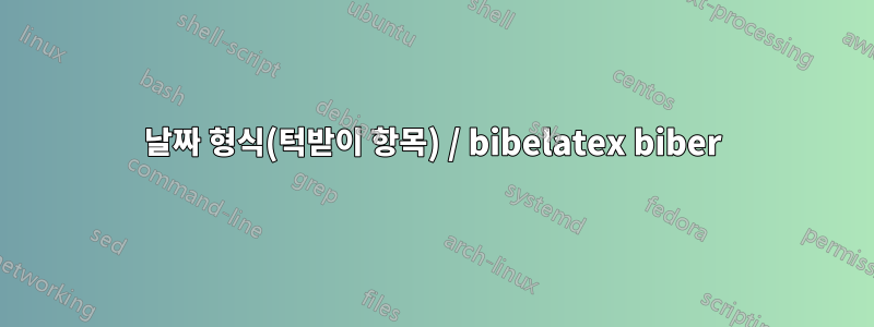 날짜 형식(턱받이 항목) / bibelatex biber