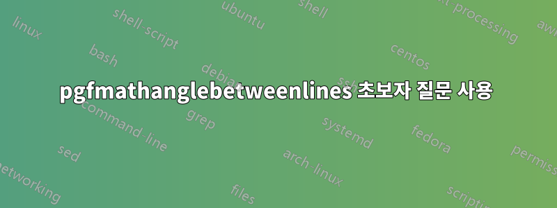 pgfmathanglebetweenlines 초보자 질문 사용