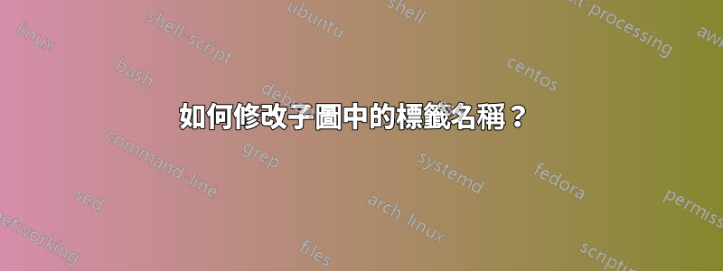 如何修改子圖中的標籤名稱？ 