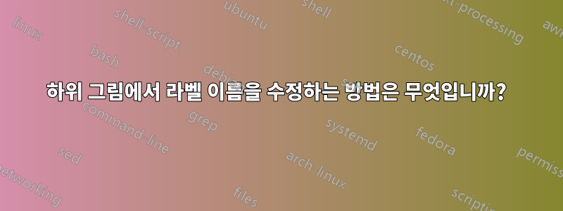 하위 그림에서 라벨 이름을 수정하는 방법은 무엇입니까? 