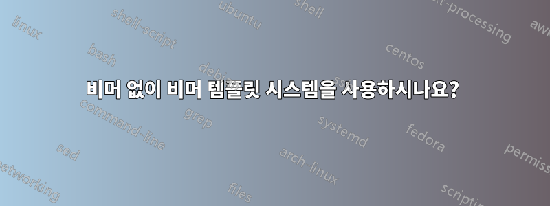 비머 없이 비머 템플릿 시스템을 사용하시나요?