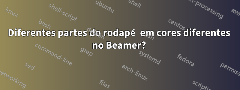 Diferentes partes do rodapé em cores diferentes no Beamer?