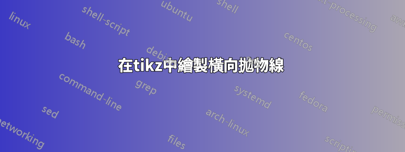 在tikz中繪製橫向拋物線