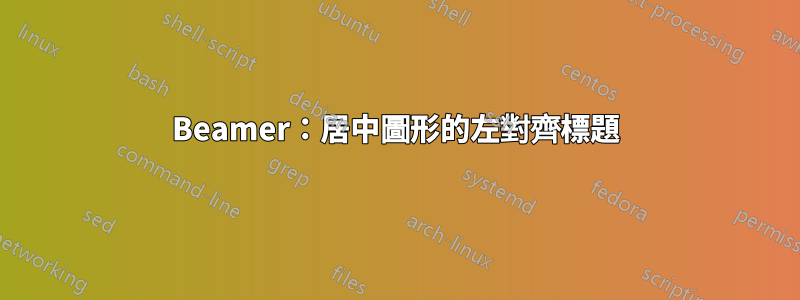 Beamer：居中圖形的左對齊標題