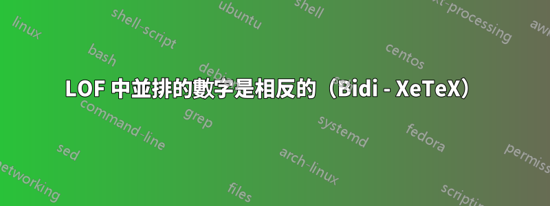 LOF 中並排的數字是相反的（Bidi - XeTeX）