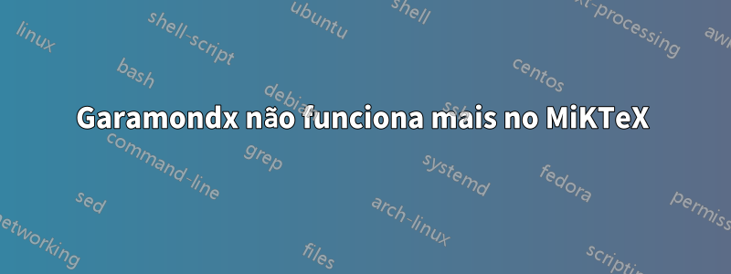 Garamondx não funciona mais no MiKTeX