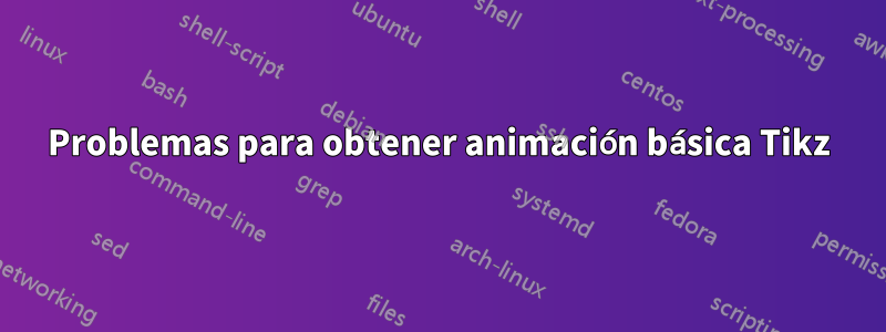 Problemas para obtener animación básica Tikz