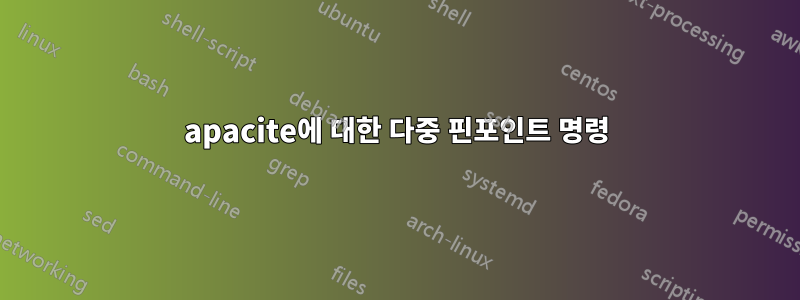 apacite에 대한 다중 핀포인트 명령