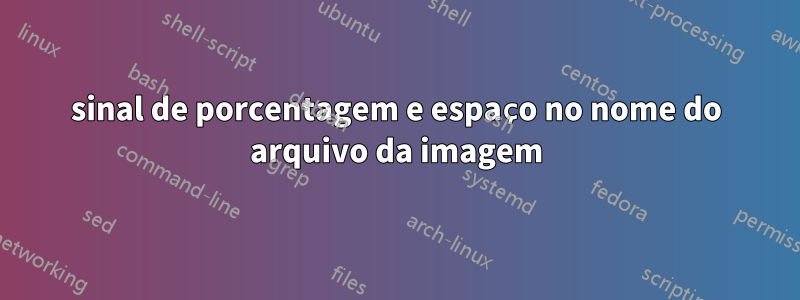 sinal de porcentagem e espaço no nome do arquivo da imagem